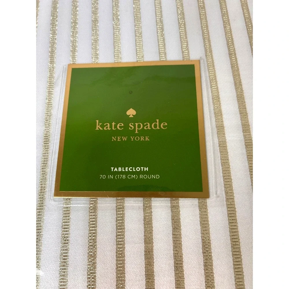 New Kate Spade HARBOUR DRIVE Gold Stripe Holidays 70